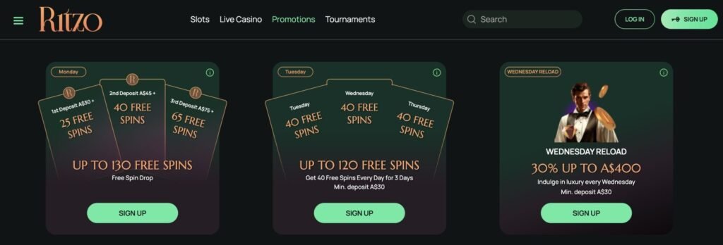 bono de bienvenida ritzo